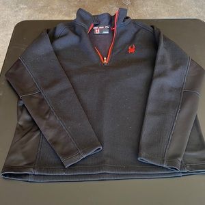 Mens quarter zip Spyder brand sweater